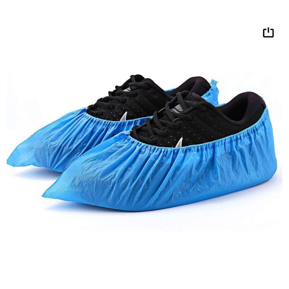 LCPCX Disposable Shoe Covers PE Plastic Special For Shoe Cover Disp 100 Pcs OS